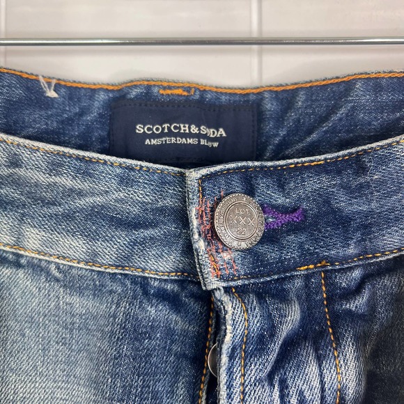 Scotch & Soda Dean Men's Intentionally Distressed and Patched Straight L… - Picture 6 of 14